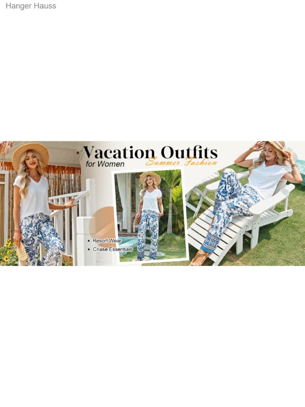 2 Piece Lounge Set V Neck Cap Sleeve Top Wide Leg Pants Travel Outfit - Picture 5 of 6